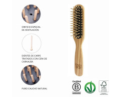 Tek cepillo rectangular con diente corto