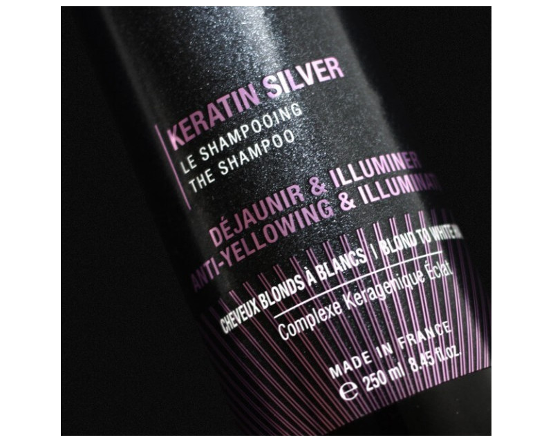 Eugene Perma Essentiel Keratin Silver champú para cabellos rubios y blancos 250 ml