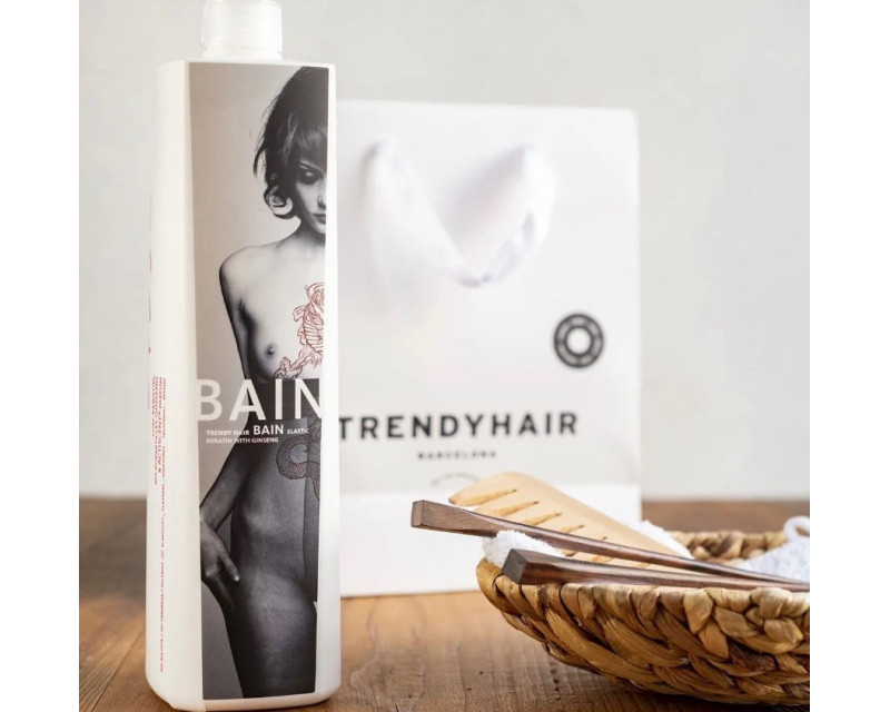 Trendy Hair Bain Elastic Keratin With Ginseng champú con keratina 300ml