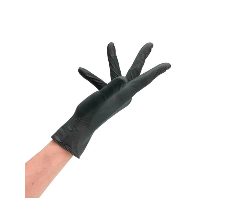 Sibel Guantes de nitrilo negros talla S 100 unidades